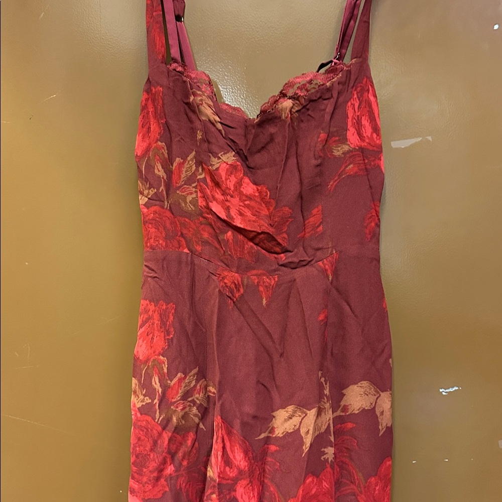 Reformation Irisa Floral Trumpet Dress Size 2 - Picture 6 of 9
